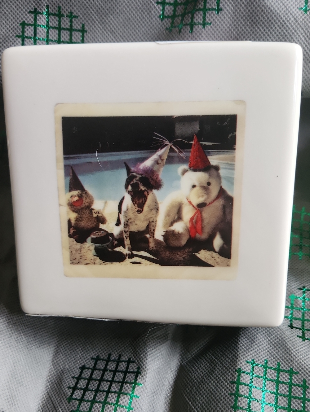 Collectable Rae Dunn ceramic decor - "throw yourself a party"